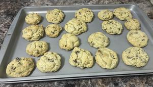 cookies in pan